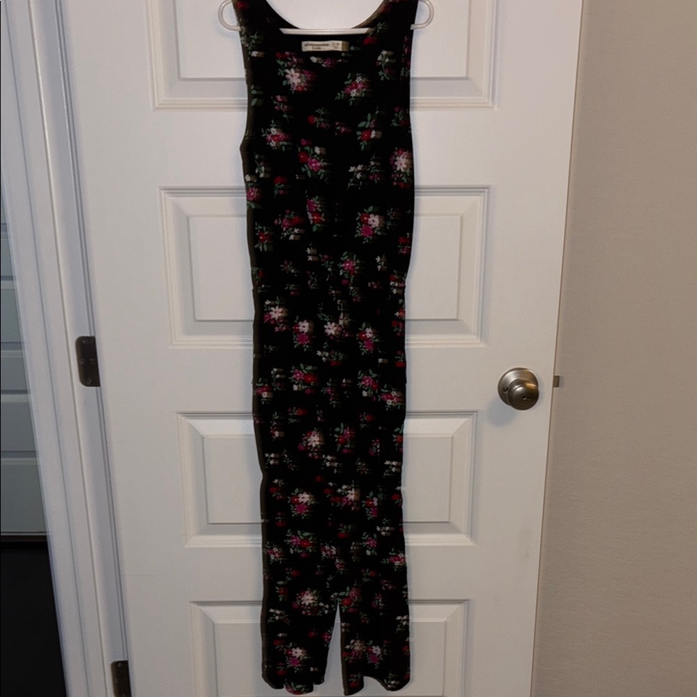 Floral Black Jumpsuit